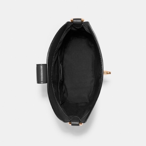 COACH Black Pebble Leather Addie Crossbody - Picture 3 of 13